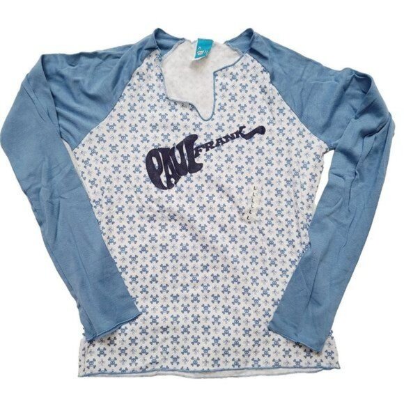 Vintage Paul Frank Long Sleeve Tshirt, Womens, Skurvy, Blue, XS